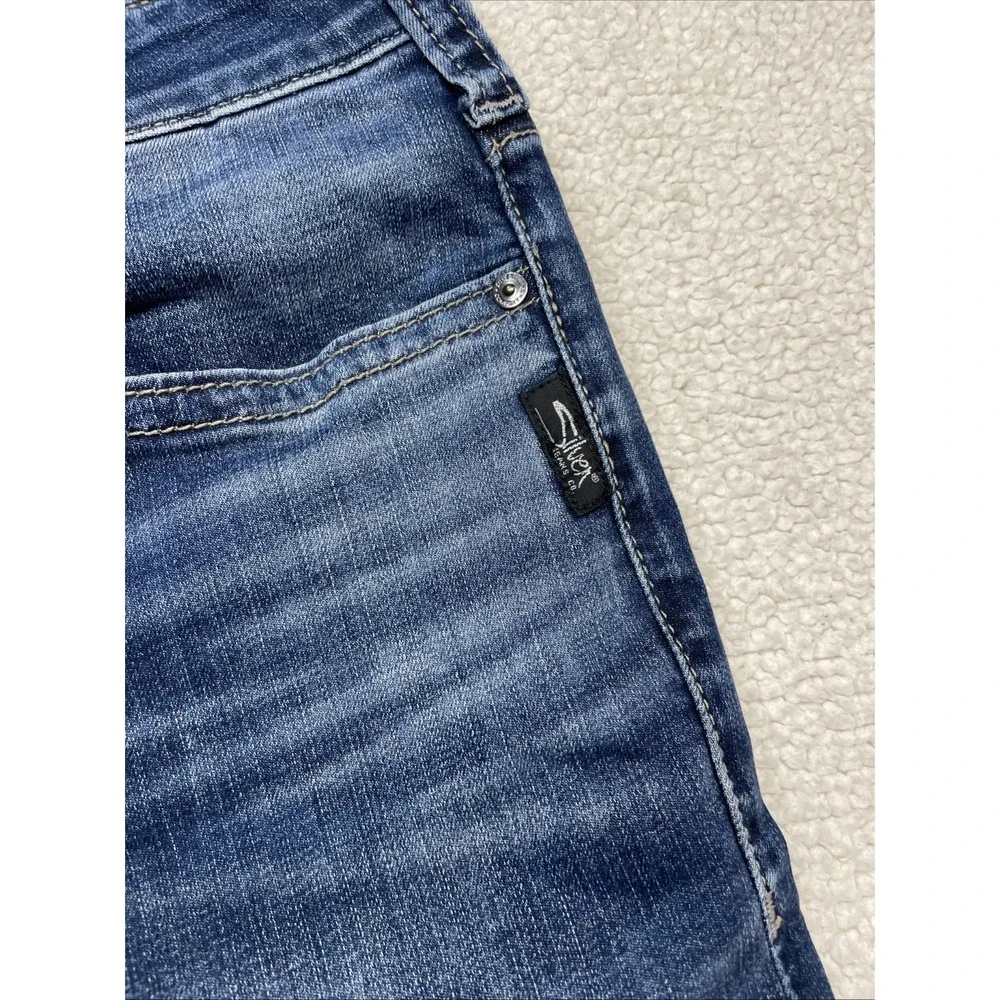 Silver Jean Co Eddie 36x30 Mens Denim Dark Wash Blue Jeans (38x31)